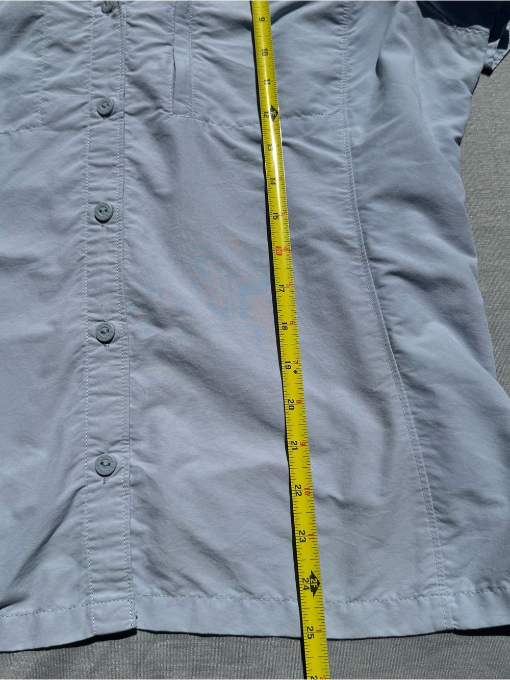 LL Bean Shirt Womens L - blue Button Up Outdoors Fishing Vented Hiking Camping - Picture 6 of 12